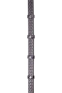 Henry James BioThane Bio Grip Hybrid Rubber Reins with Leather Stoppers RR5 - BLACK