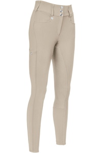 Pikeur Womens Candela Grip Full Seat Riding Breeches 143906 - Vanilla Cream