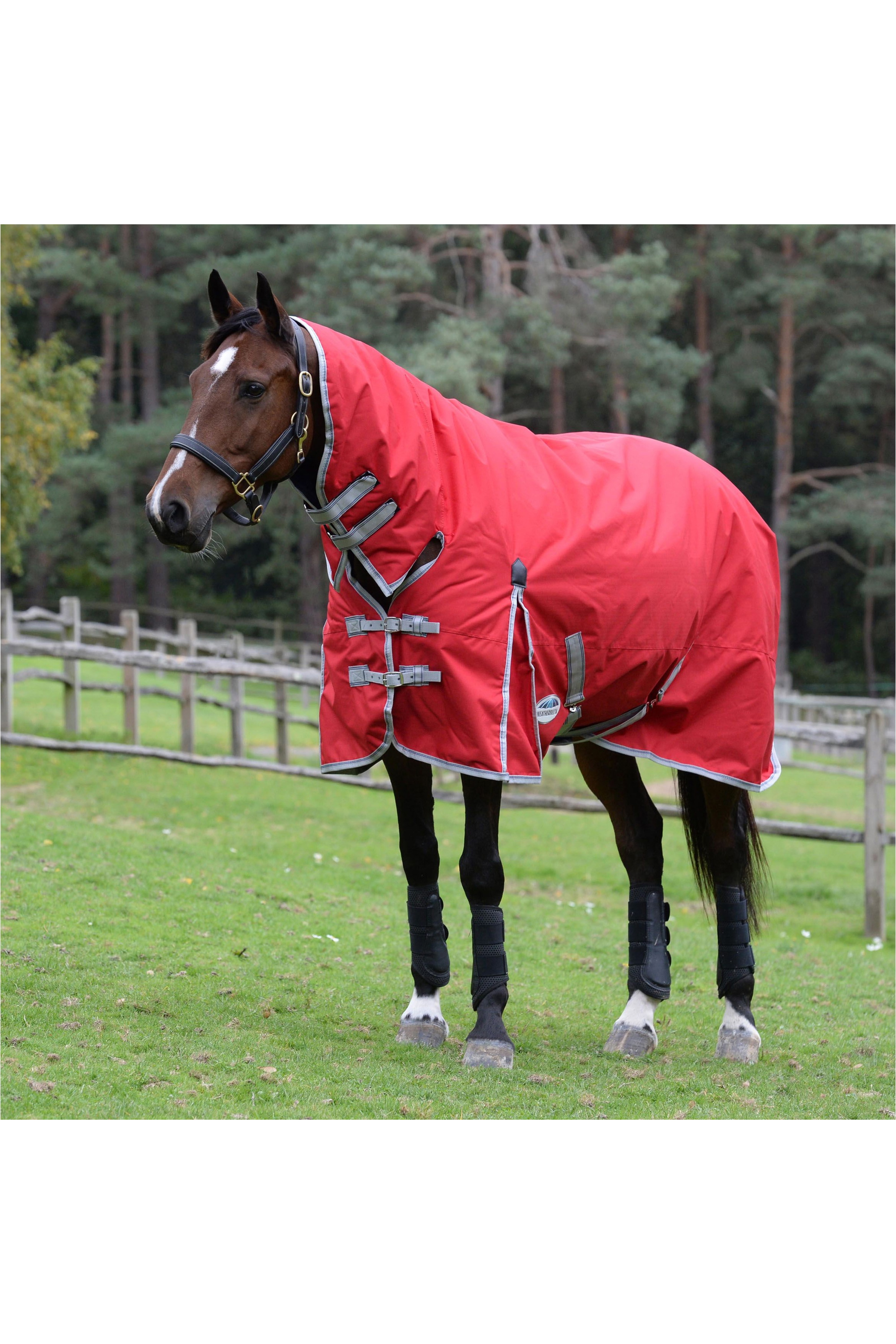 WEATHERBEETA ComFiTec Classic Combo Neck Lite Plus Horse Turnout, Red