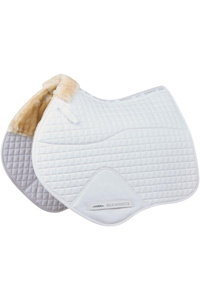 Weatherbeeta Prime Comfy Fleece Jump Shaped Saddle Pad 1006967 - White