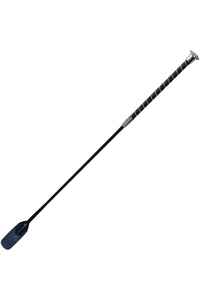 Woof Wear Twisted Riding Whip WH0023-BKSI-60 - Black / Silver