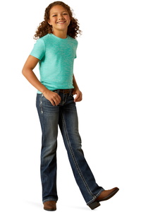 2025 Ariat Junior Laguna Short Sleeve T-Shirt 10054591 - Blue Turquoise