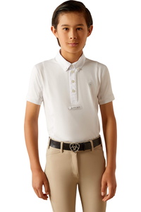 2025 Ariat Junior TEK-wedstrijdshirt 10054568 - White