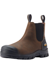2025 Ariat Mens Treadfast Chelsea Waterproof Steel Toe Work Boot 10044475 - Dark Brown
