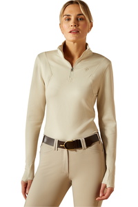 2025 Ariat Womens Lucent 1/4 Zip Baselayer 10062296 - Pelican