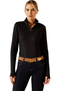2025 Ariat Womens Lucent 1 / 4 Zip Baselayer 10062297 - Black