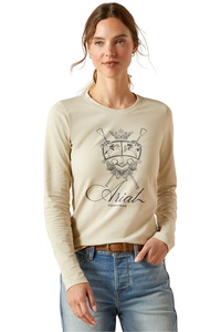 2025 Ariat Womens Ritzy Logo T-Shirt 10062570 - Pelican