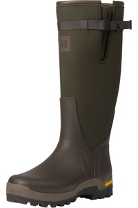 2025 Harkila Mens Forester Textile Rubber Boot 11061001824 - Willow Green / Deep Brown