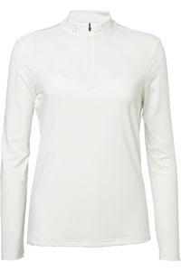 2025 Mountain Horse Womens Crystal Lace Top 458602 - White