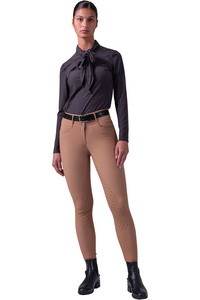 2025 PS Of Sweden Delilah Lang Ärmel Schleife Mesh Top 2231 - 091 - Thunderstorm Grey