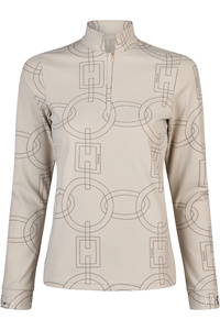 2025 Pikeur Womens Pikeur Zip Shirt 828400 290 040 - Pale Grey