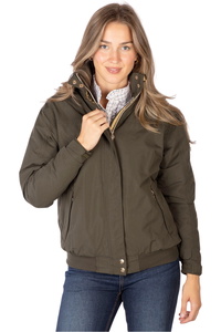 2025 Rydale Womens Ripon IV Equestrian Bomber Jacke 407159 - Dark Khaki