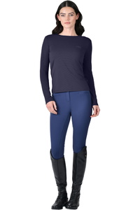 2025 Weatherbeeta Damen Entspannt UV Lang Ärmel T-Shirt 1028844 - Navy