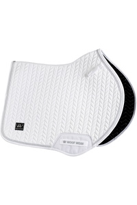 2025 Woof Wear Herringbone Close Contact Saddle Pad WS0044-WHWH - White