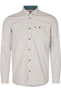 2026 Seeland Mens Oxford Shooting Shirt 40304 - Grape Leaf / Terracotta Check