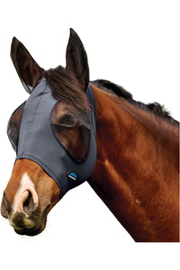 2026 WeatherBeeta Comfitec Deluxe Stretch Fly Mask With Ears 1029984014 - Charcoal / Black