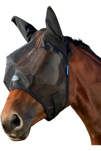 2026 WeatherBeeta Comfitec Insect Guard Fly Mask With Ears 1029724001 - Black