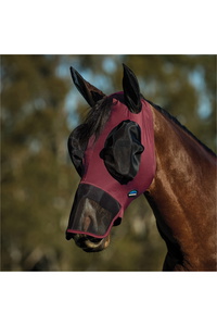 2026 WeatherBeeta Comfitec Luxus Strecken Fliegen Maske Mit Ohren & Nase 1029738 - Burgund / Black