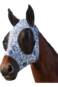 2026 WeatherBeeta Comfitec Stretch Fly Mask With Ears 1029736038 - White / Navy Floral Print