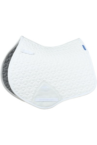 2026 WeatherBeeta Suede Elite Air-Tec Jump Shaped Saddle Pad 1030347007 - White
