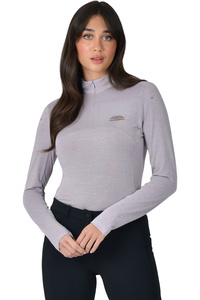 2026 WeatherBeeta Femmes 37.5 Léger Performance Manche Longue Fermeture Éclair 1/4 Zip Top 1029993001 - Mauve Wine Marle