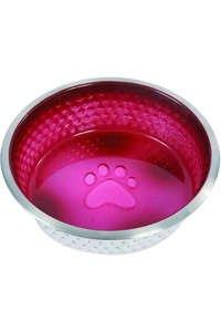 Weatherbeeta Non-Slip Stainless Steel Shade Dog Bowl 1001577010 - Magenta