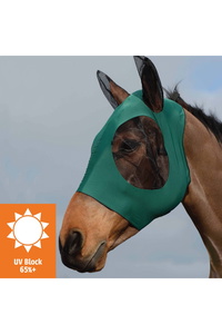 Weatherbeeta Deluxe Stretch Bug Eye Saver With Ears 1009573015 - Hunter Green