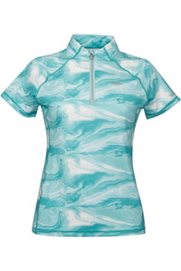 Weatherbeeta Womens Ruby Printed Short Sleeve Top 1009343023 - Turquoise Swirl