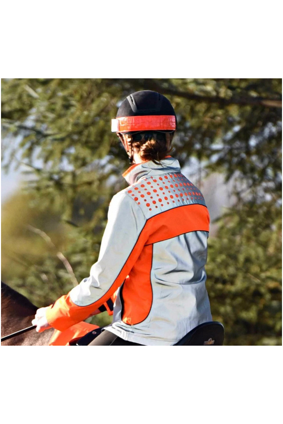 Equine Reflective Patch 8x5cm Horse Helmet Safety High Visibility Hook Loop 