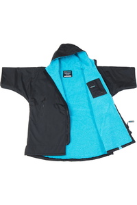 Dryrobe Advance Kids Short Sleeve Premium Outdoor Change Robe ASDABG - Black / Blue