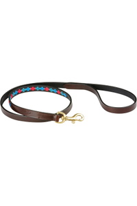 WeatherBeeta Polo Leather Dog Lead 10016980 - Beaufort Brown Emerald Pink Blue