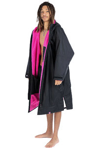 Dryrobe Advance Long Sleeve Change Robe V3 DR104V3 - Black / Pink