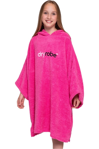 Dryrobe Junior Organic Cotton Hooded Towel Changing Robe / Poncho V3