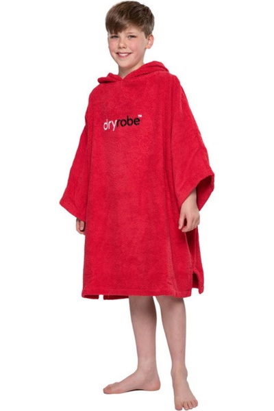 Dryrobe Junior Organic Cotton Hooded Towel Changing Robe / Poncho V3