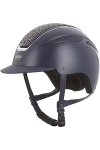 2026 Evoke Unisex Callisto Classic Peak Riding Hat & Liner 200372003 - Navy / Crystal