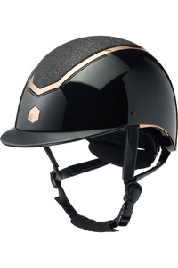 Charles Owen Kylo Standard Peak Riding Helmet KYLOC - Black Gloss / Rose Gold