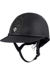 Charles Owen SP8 Plus Leder Look Sparkly Helm SP8PLUS- Black / Sparkle
