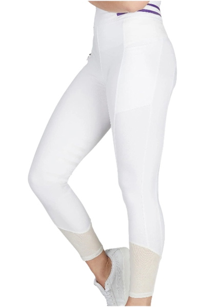 Derriere Equestrian Womens Deauville Knee Grip Leggings White