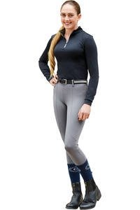 Dublin Womens Performance Flex Knee Patch Riding Tights 5927 - Charcoal