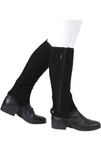 Dublin Childrens Easy-Care Half Chaps II Black