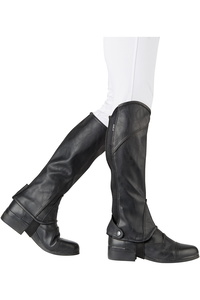 Dublin Childrens Stretch Fit Half Chaps Black