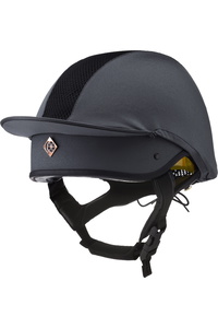 Charles Owen Esme MS1 Pro Skull Riding Hat & Headband ESMEMS1P - Grey / Rose Gold Silk