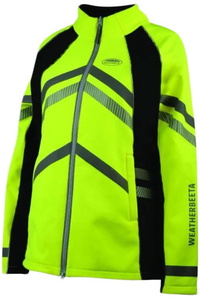 Weatherbeeta Childs Reflective Softshell Fleece Lined Jacket Hi Vis Yellow 1005271