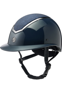 2025 Charles Owen Kylo Breit Gipfel Reiten Helm KYLOW - Navy Gloss / Zinn
