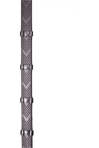 Henry James V-Grip Hybrid Rubber Reins with Leather Stoppers RR1- BLACK