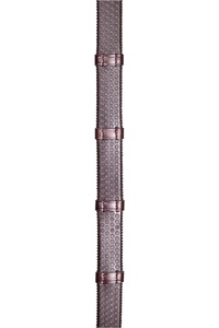 Henry James Large Pimple Hybrid Rubber Reins with Leather Stoppers RR10 - Brown