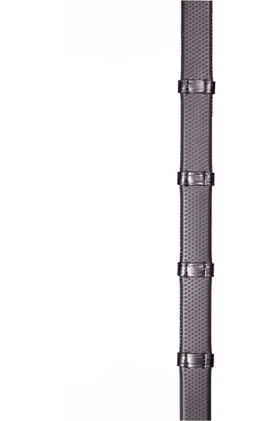Henry James Saddlery Henry James Small Pimple Hybrid Rubber Reins with Leather Stoppers