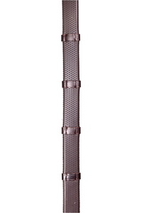 Henry James Small Pimple Hybrid Rubber Reins with Leather Stoppers RR6 - Brown