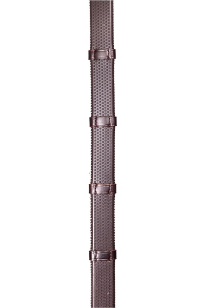 Henry James Saddlery Henry James Small Pimple Hybrid Rubber Reins with Leather Stoppers