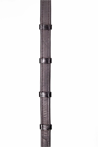 Henry James Calfskin Supergrip Reins with Stoppers RR9 - Black